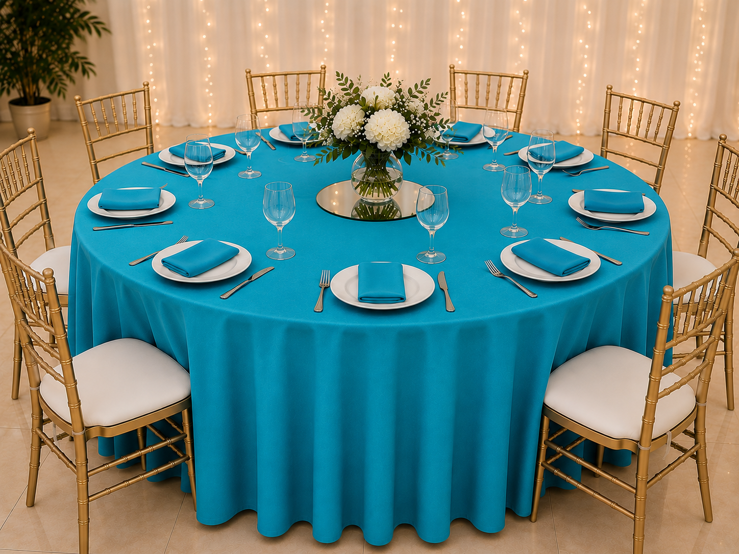 Mantel 12 Azul Turquesa