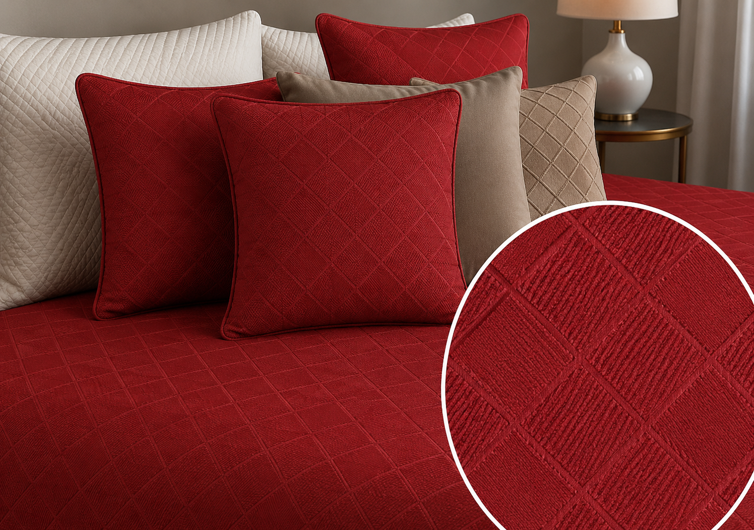 Colcha Rustik ROJO 04
