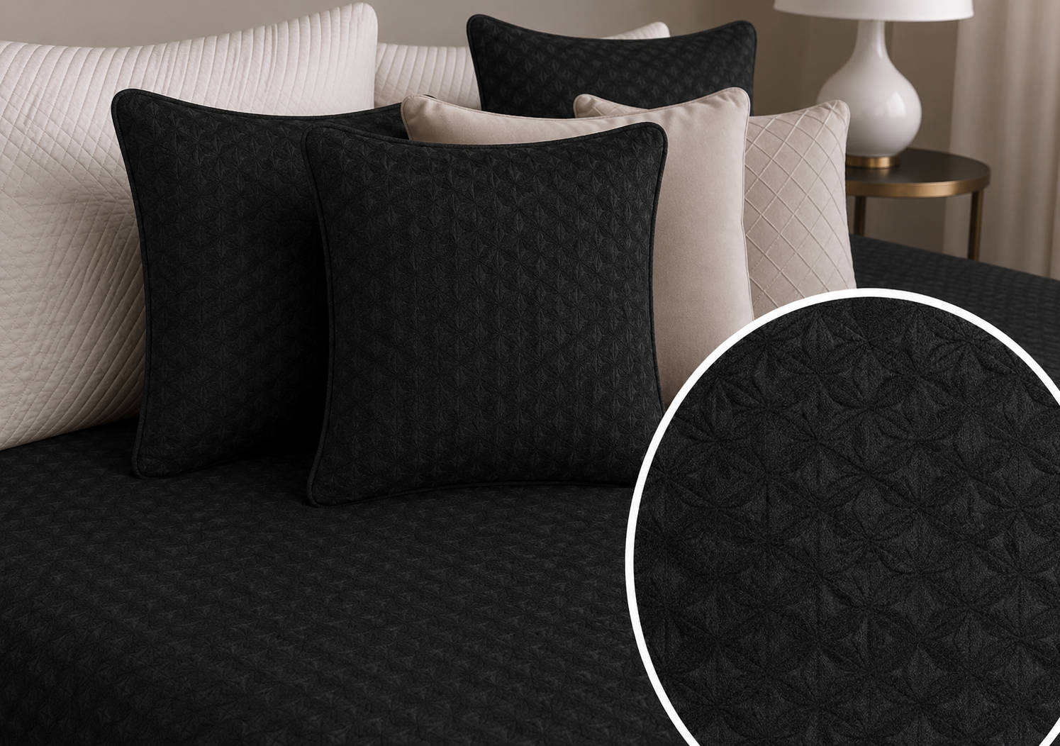 Colcha Rustik NEGRO 02